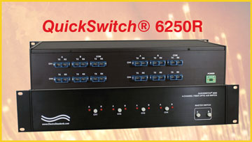 QuickSwitch® 6250R Quad Channel SC Duplex A/B Switch, Single Mode, RoHS Compliant